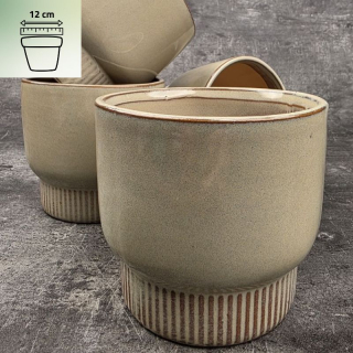 Keramický béžový obal na průměr 12 cm